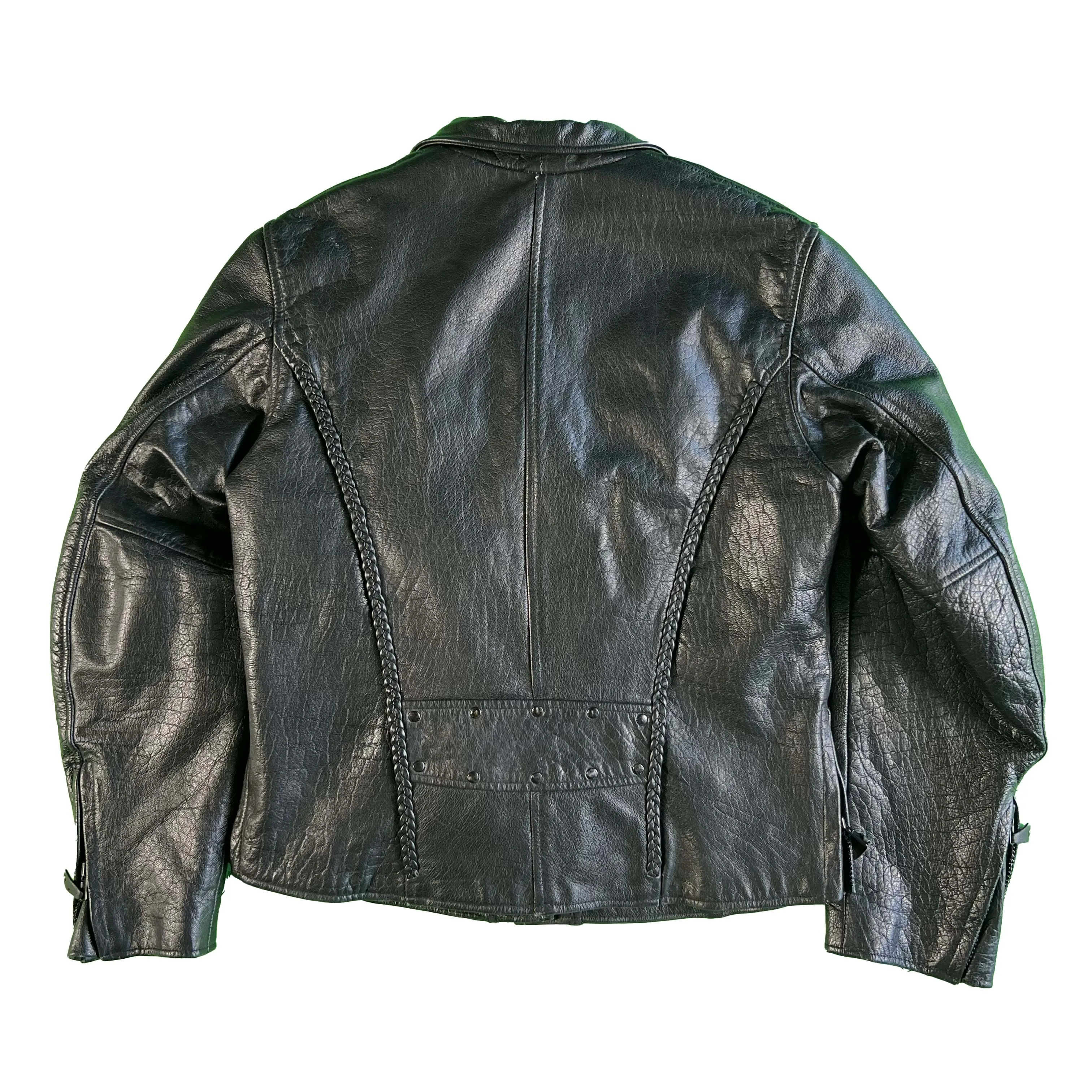 00s X-Element Black Leather Moto Jacket- M