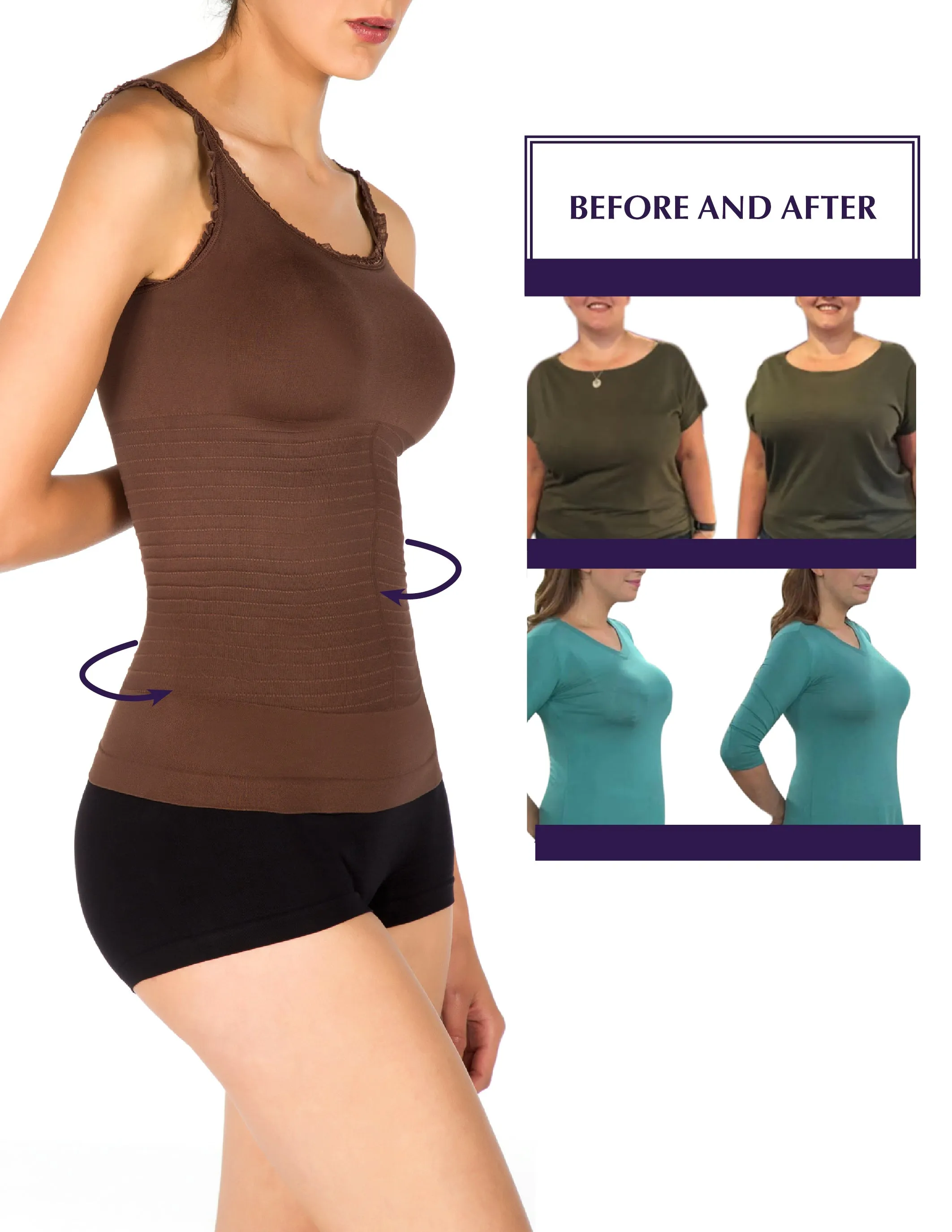 1T2176 Glamour Seamless Shaping Camisole for Exterior Use