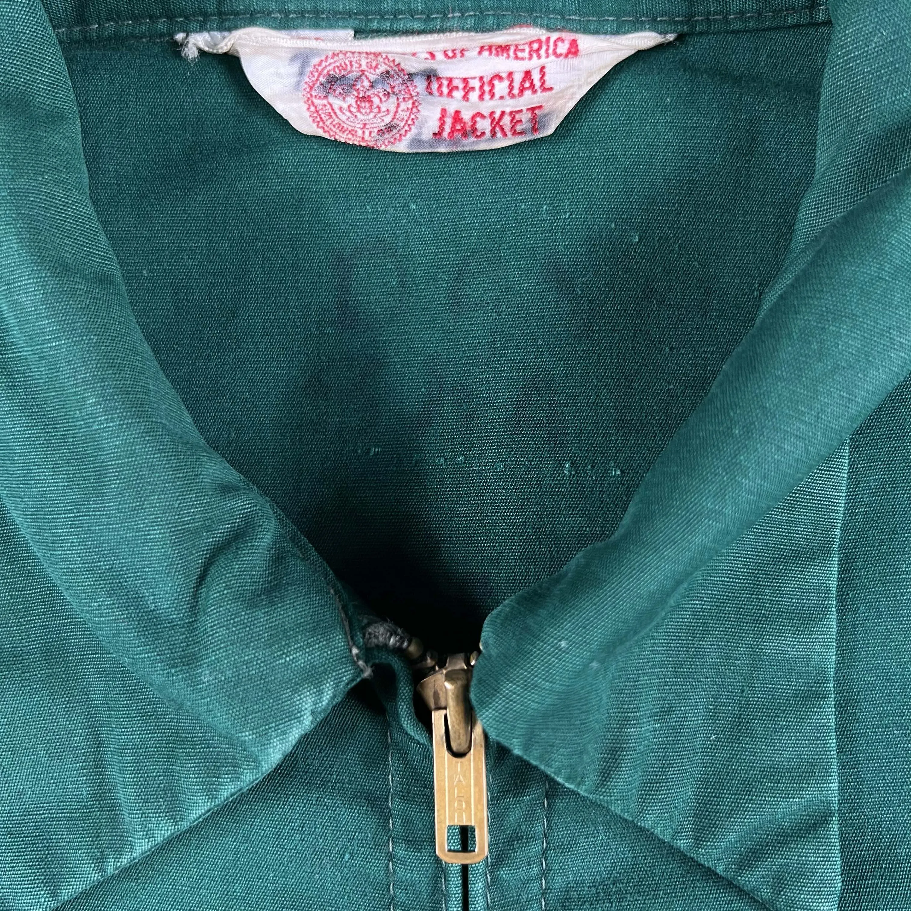 60s Boxy Forest Green Patched Boy Scouts Jacket- M