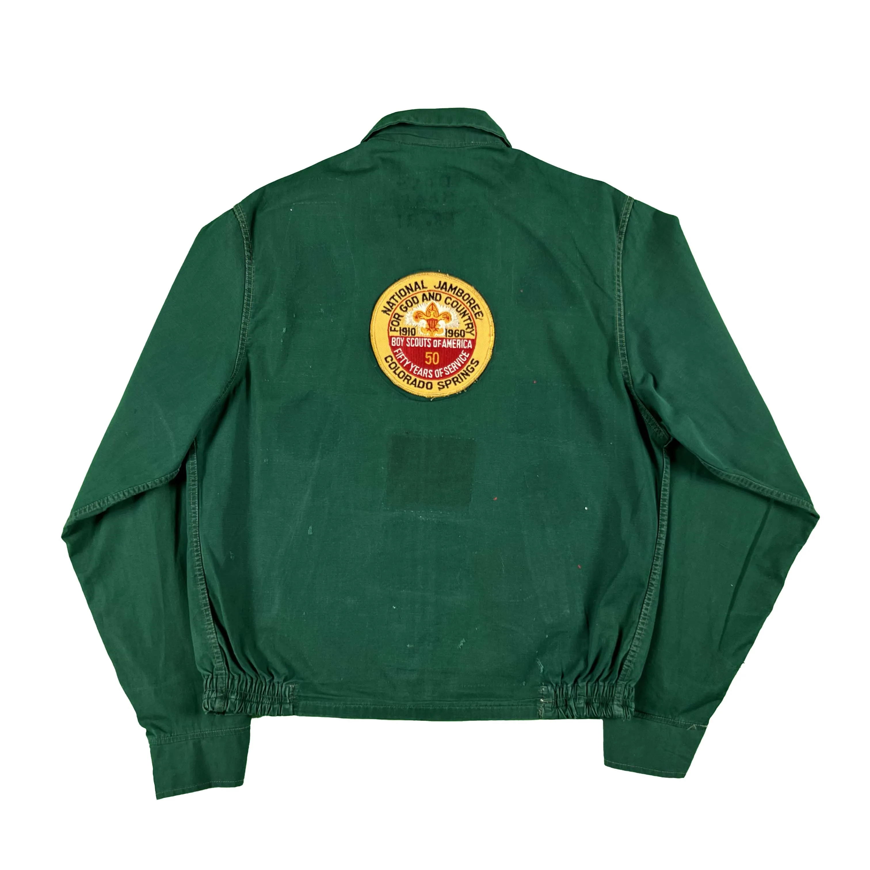 60s Boxy Forest Green Patched Boy Scouts Jacket- M