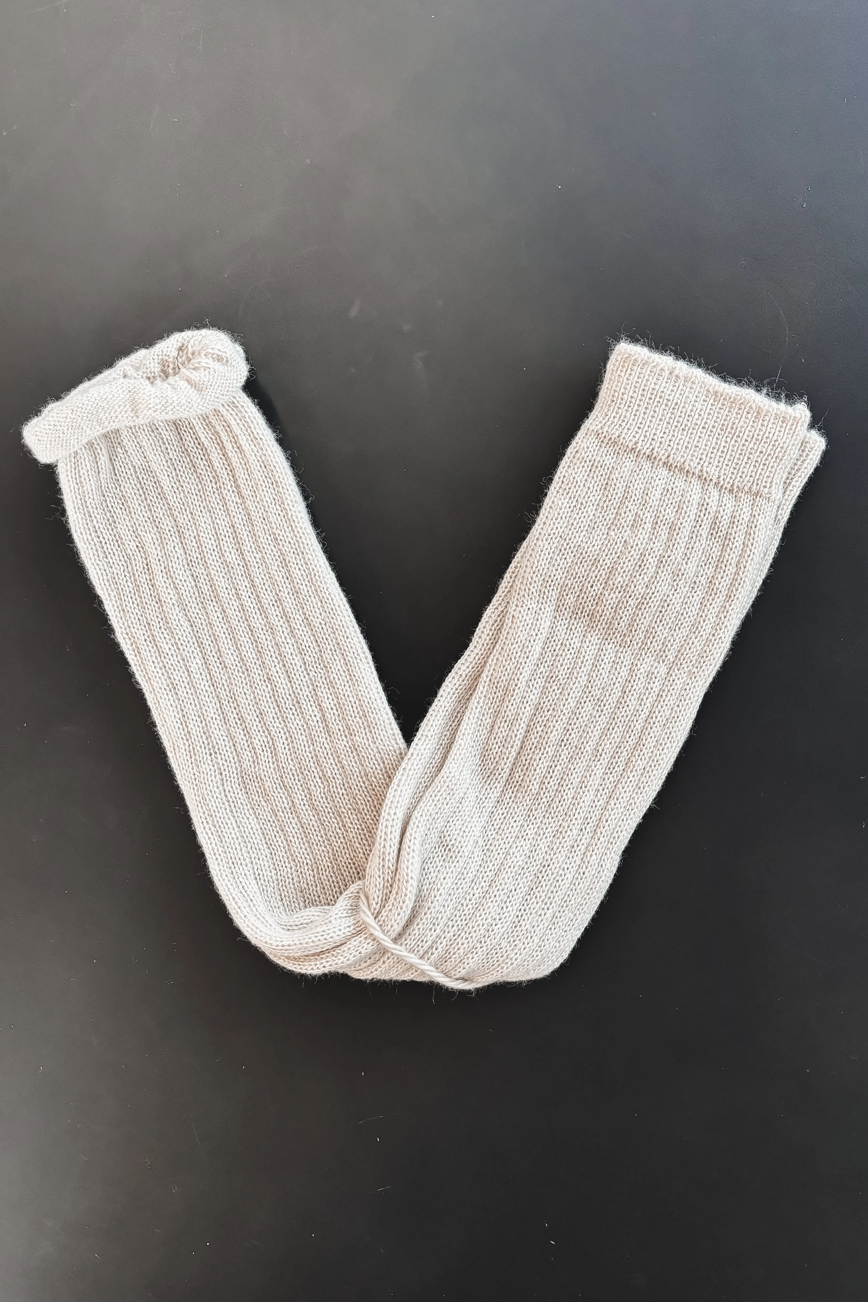 A Little Something Extra Ivory Wool Blend Boot Socks