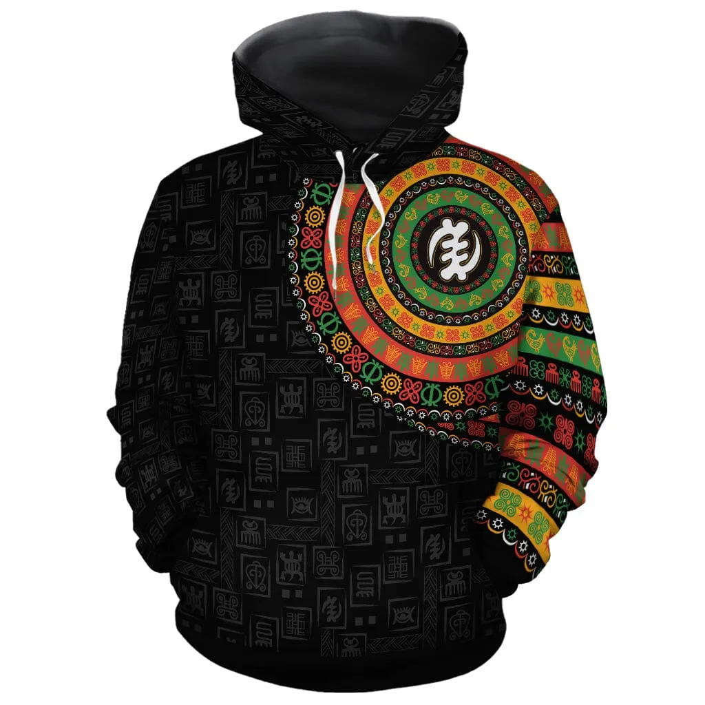 Adinkra Symbols Print All-over Hoodie And Joggers Set