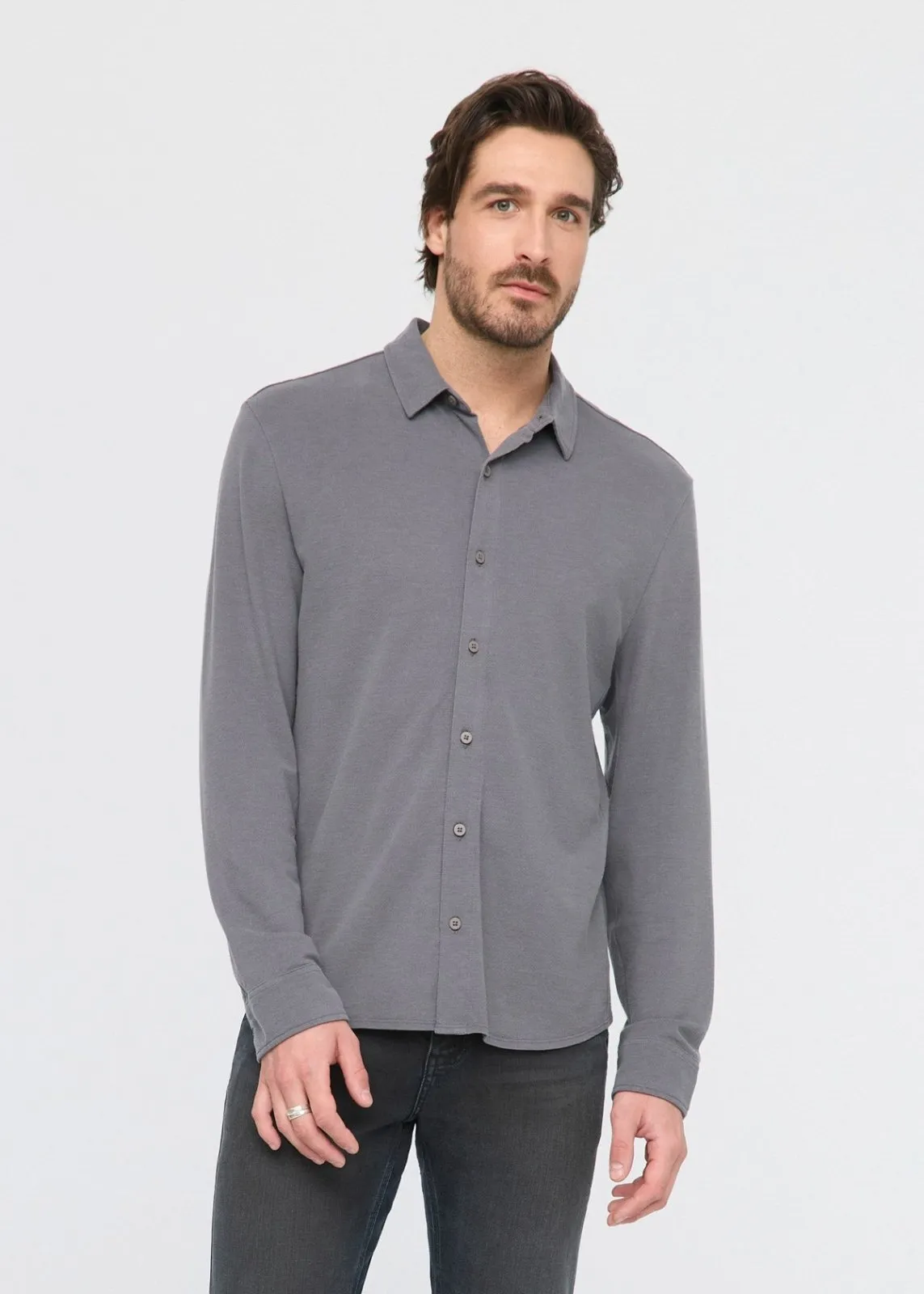 Air Flow Pique Button Down