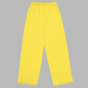 All-over print unisex wide-leg pants - Yellow