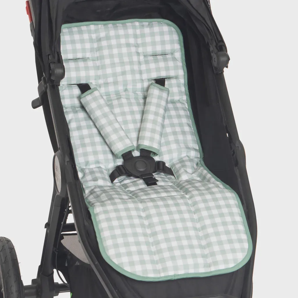 All4Ella - Pram Liner Gingham Sage