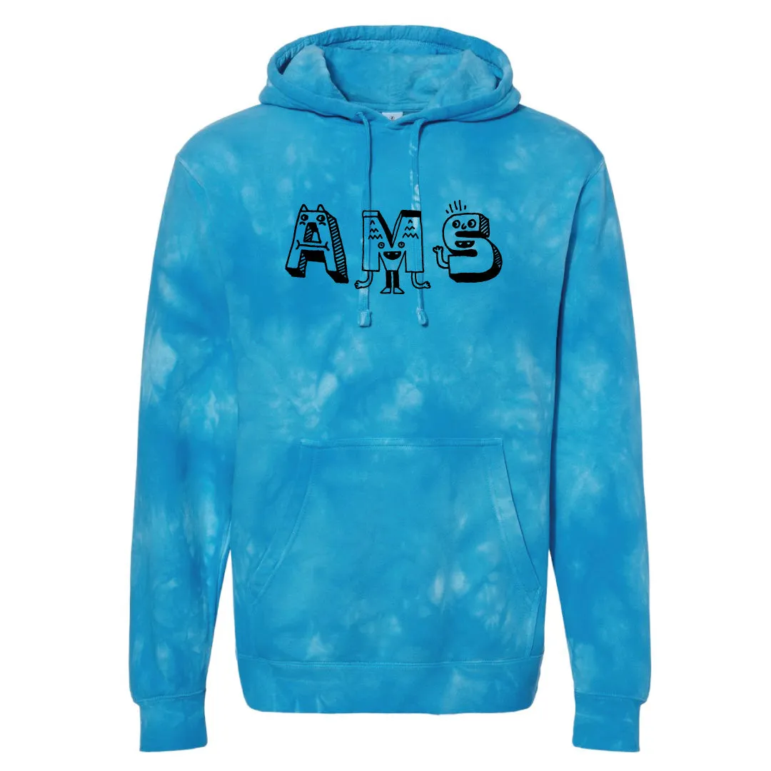 AMS Doodle Unisex Tie Dye Hoodie (T6-PRM4500TD)