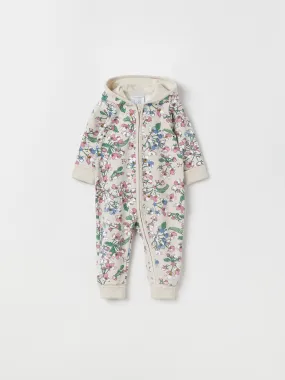 Apple Blossom Print Baby All-in-one