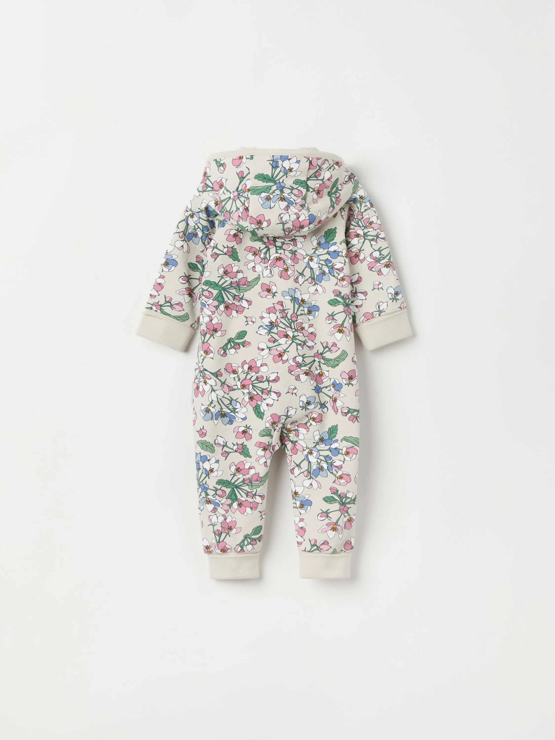 Apple Blossom Print Baby All-in-one