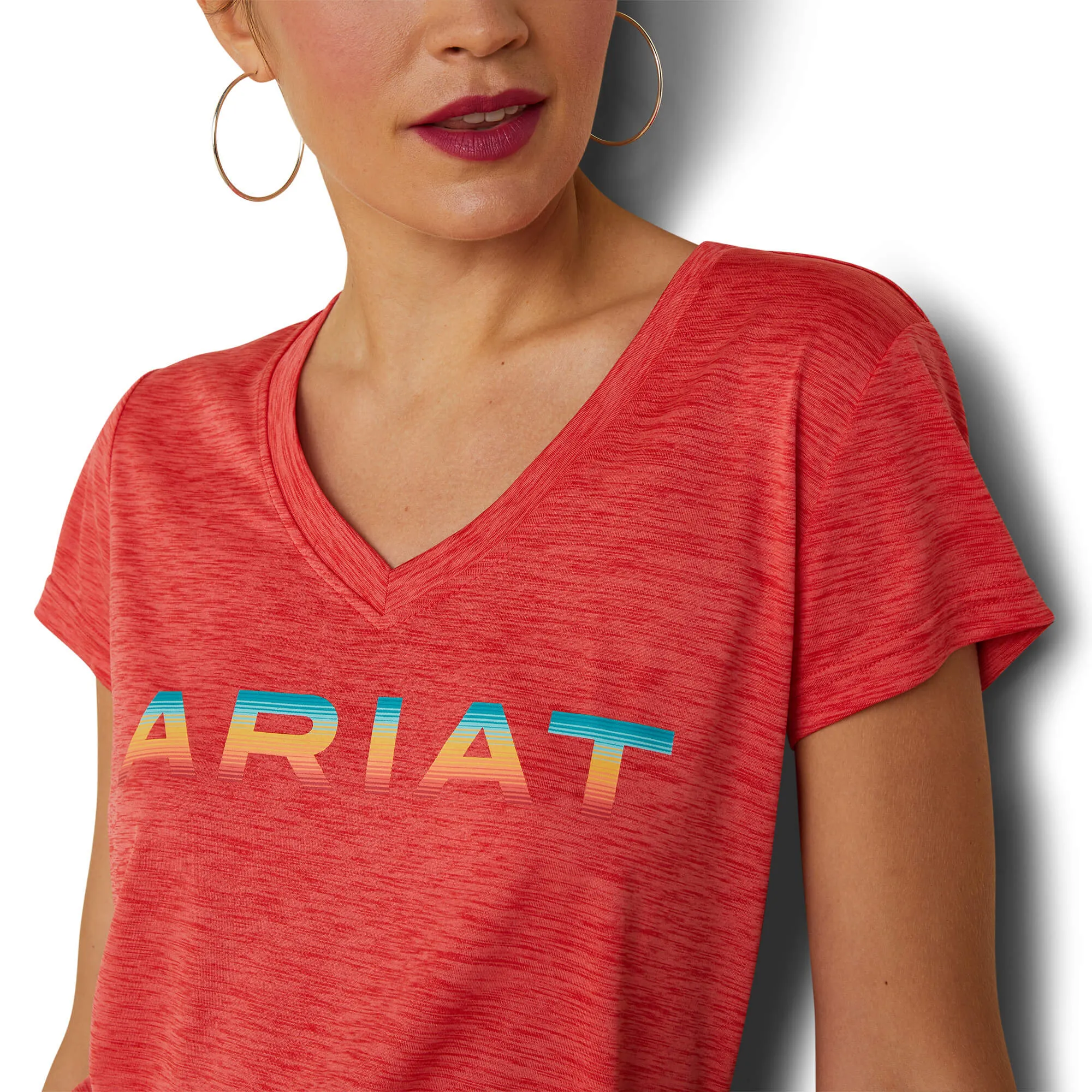 Ariat Women's Aura Orange Laguna Logo Top