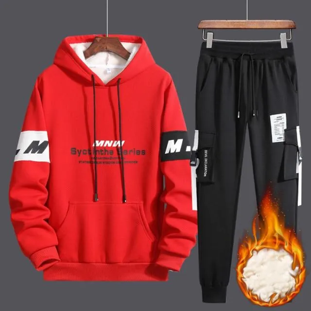 Autumn Men Set Tracksuit Mens Hoodies Sweatshirts Sweatpants Track Suit Streetwear Hip Hop Casual Sports Suit