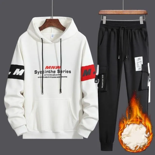 Autumn Men Set Tracksuit Mens Hoodies Sweatshirts Sweatpants Track Suit Streetwear Hip Hop Casual Sports Suit