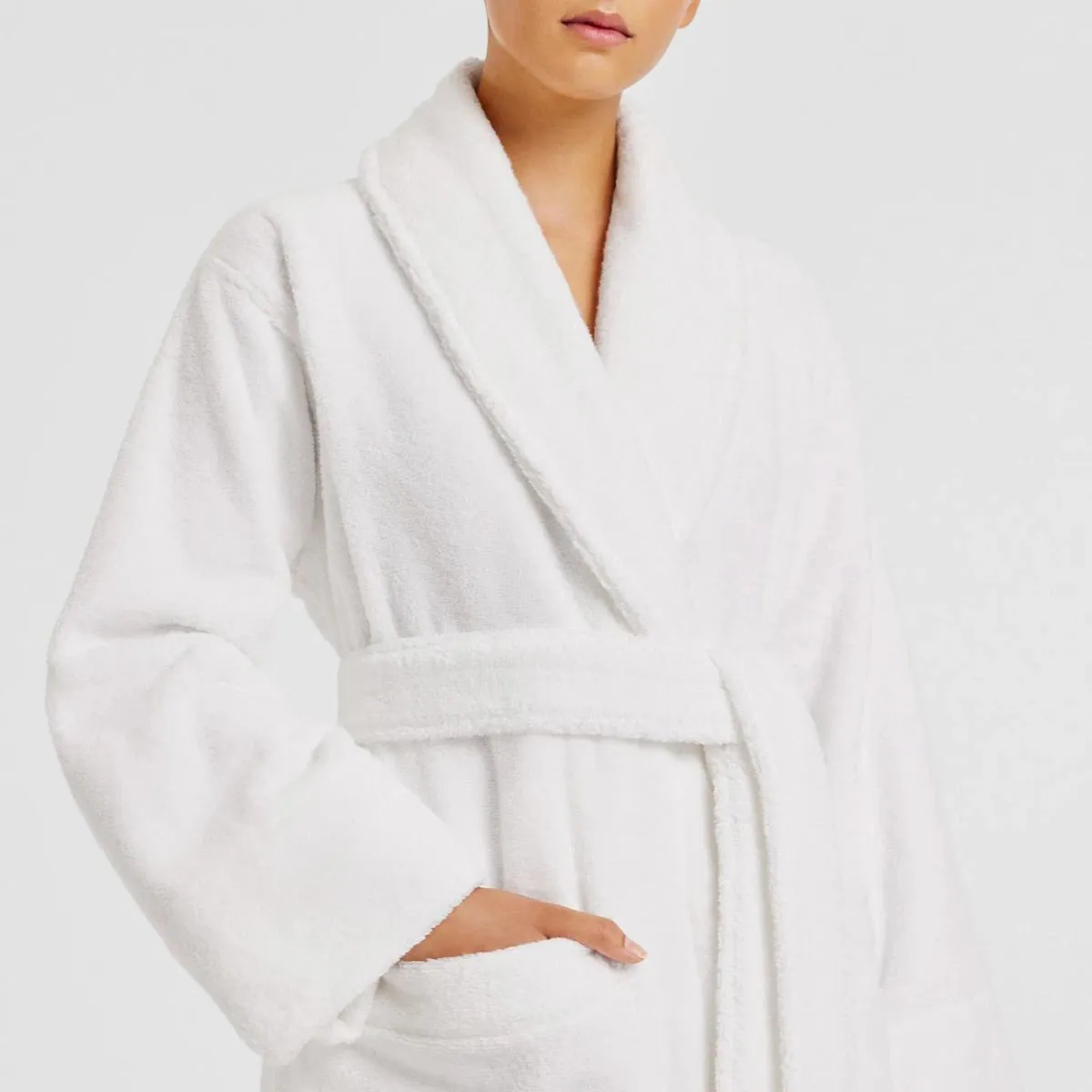 AVEN Australian Cotton Bath Robe WHITE by Sheridan