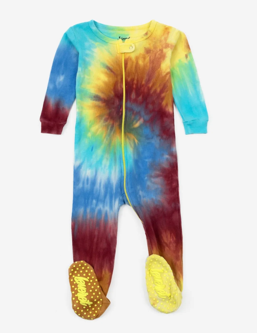 Baby Footed Swirl Tie Dye Cotton Pajamas