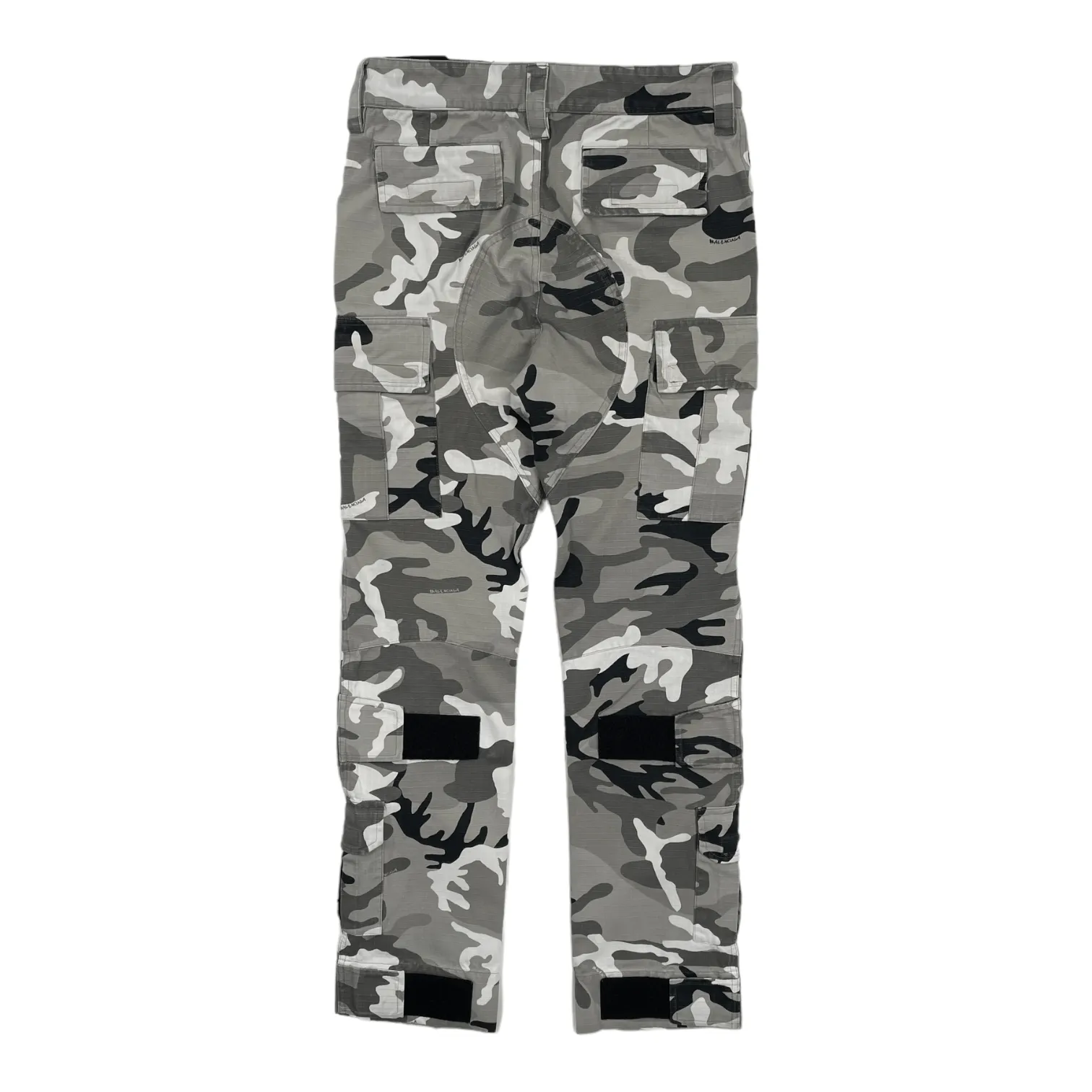 Balenciaga Fitted Cargo Pants Grey Camo Pre-Owned