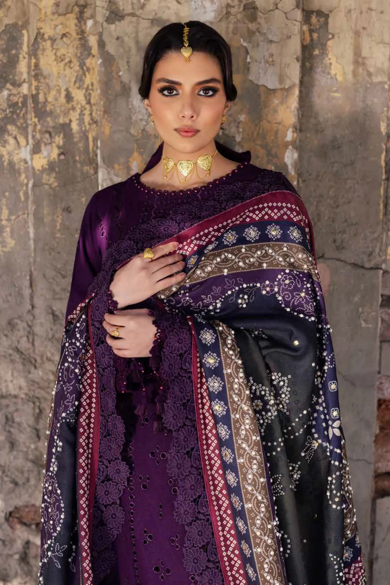 Bazar By Nureh Unstitched 3 Piece Khaddar With Shawl Collection'2024-NE-115