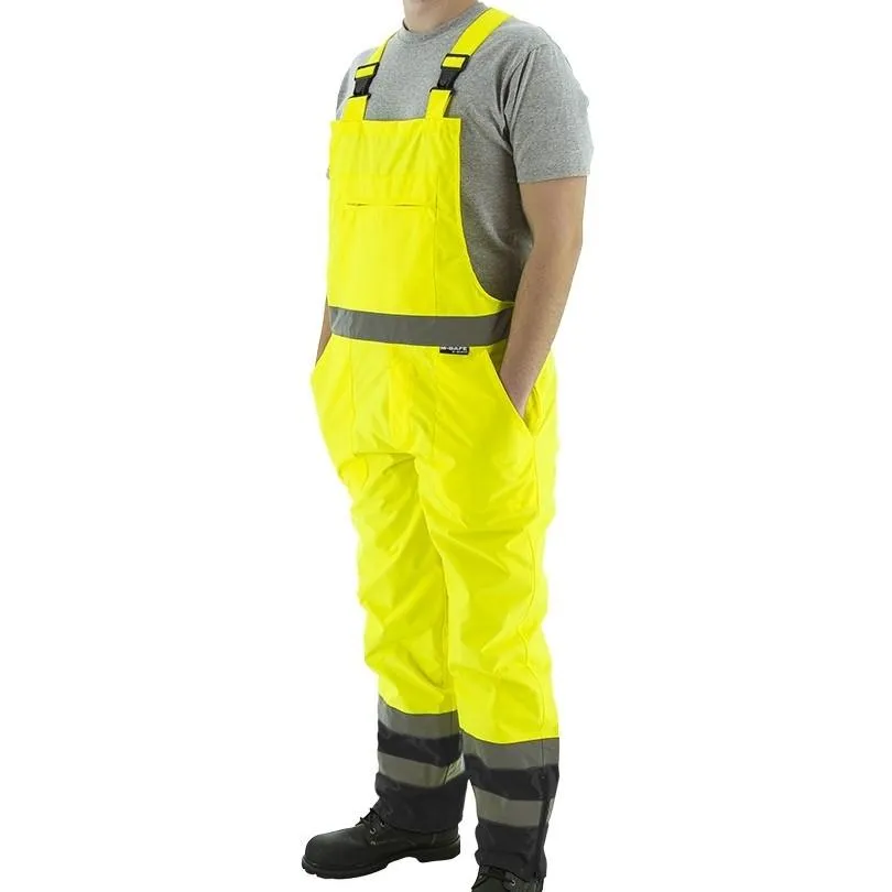 Bib Overall - Waterproof, High Visibility E, Reflective Striping