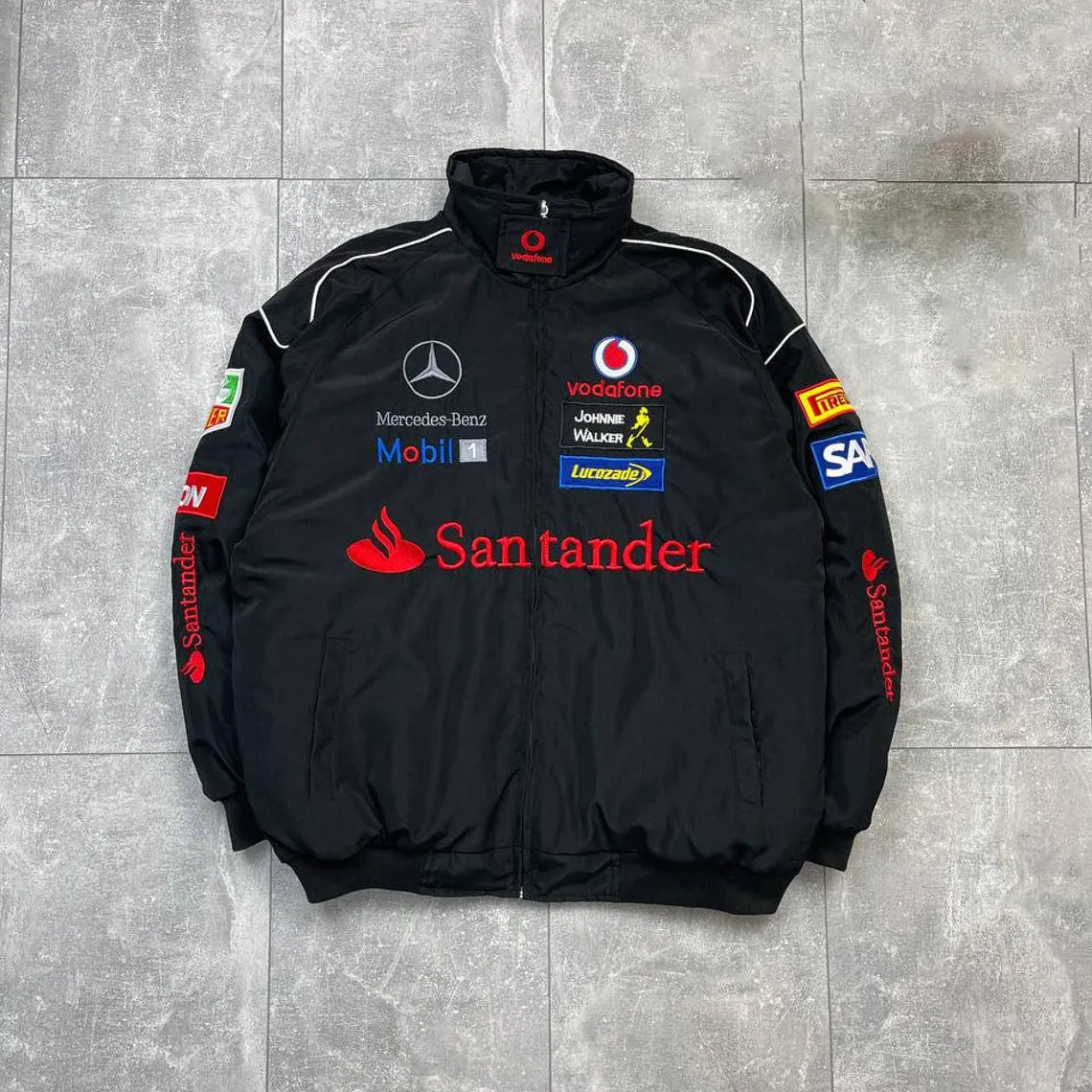 Black Mercedes Vintage Racing Jacket