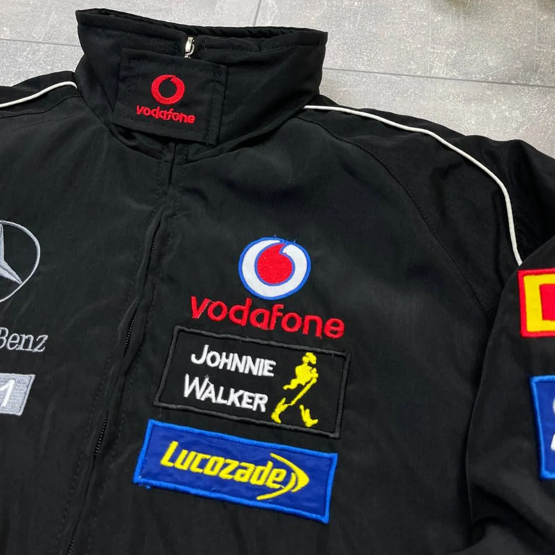 Black Mercedes Vintage Racing Jacket