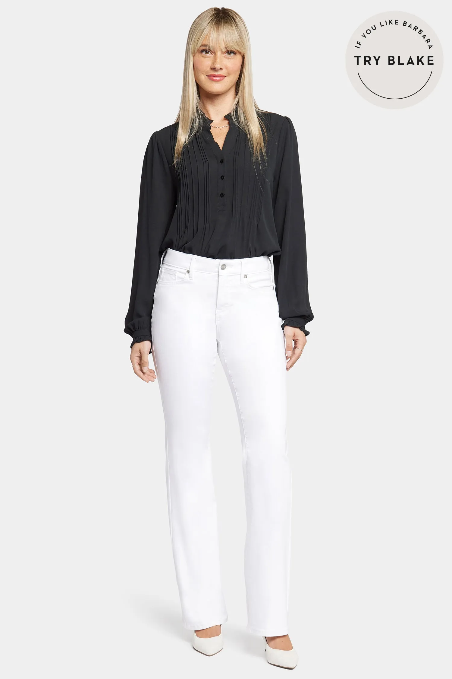 Blake Slim Flared Jeans - Optic White