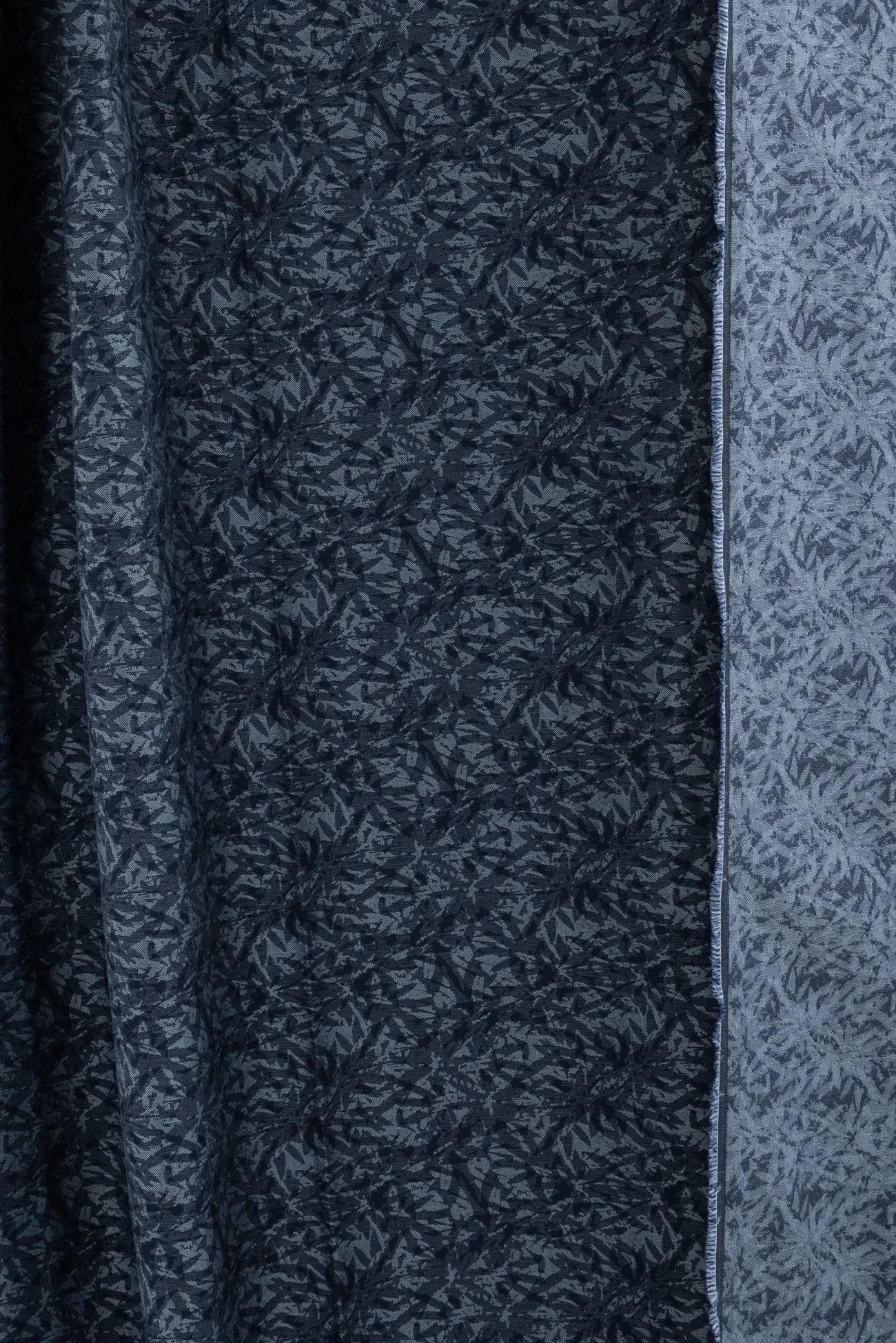 Blue Foliage Italian Jacquard Cotton Woven