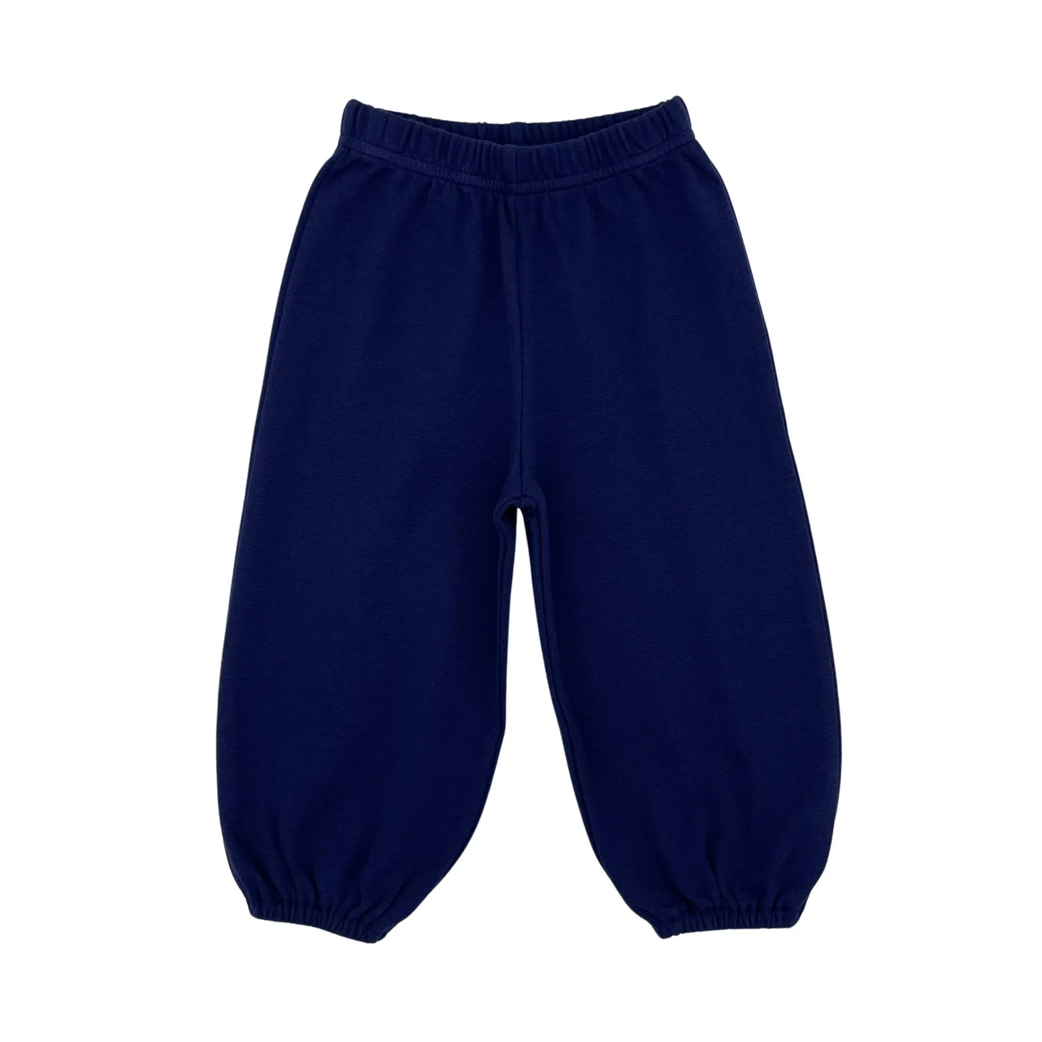 Boys Knit Gathered Pants - Navy