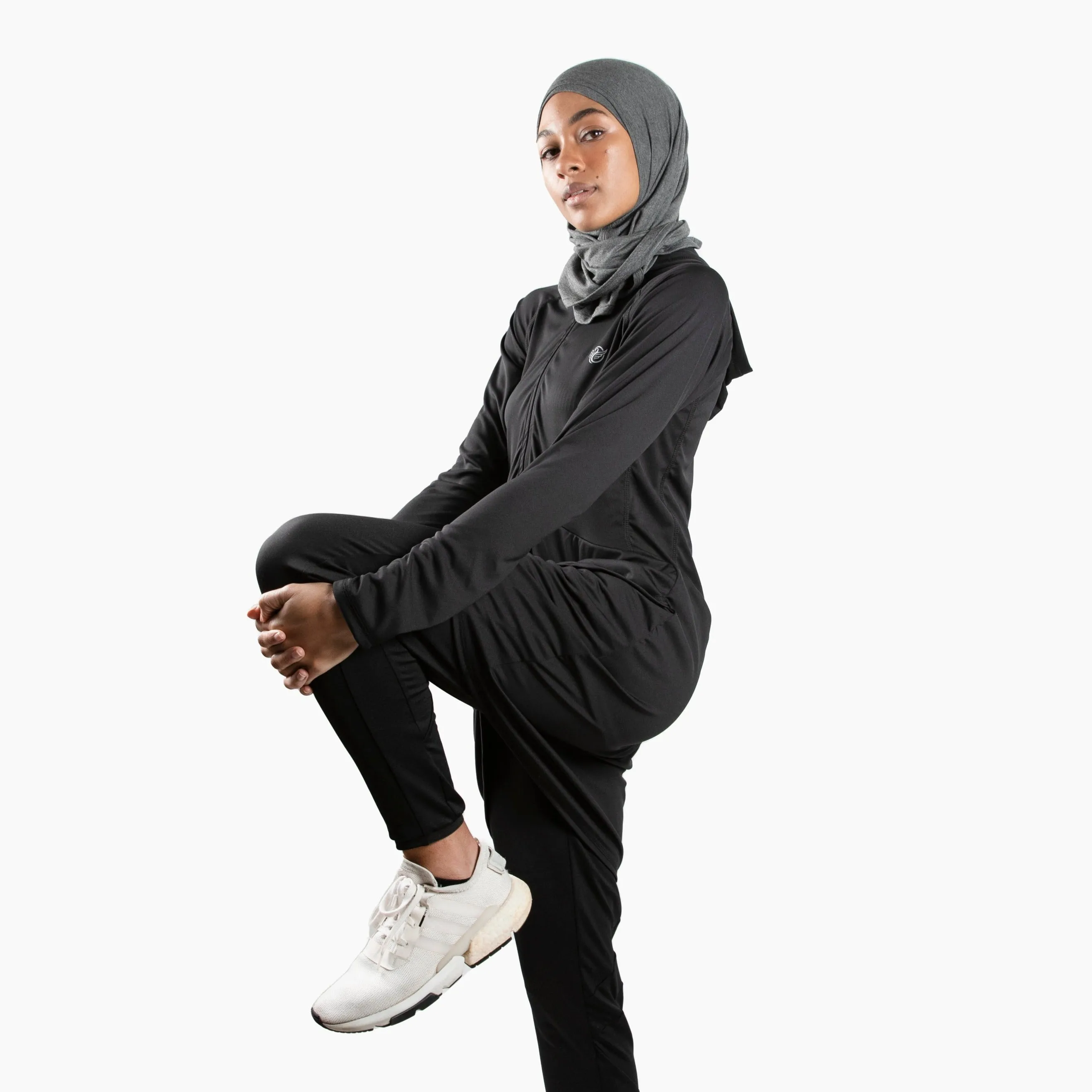 BreathLite Sports Hijab Set - Heather Charcoal