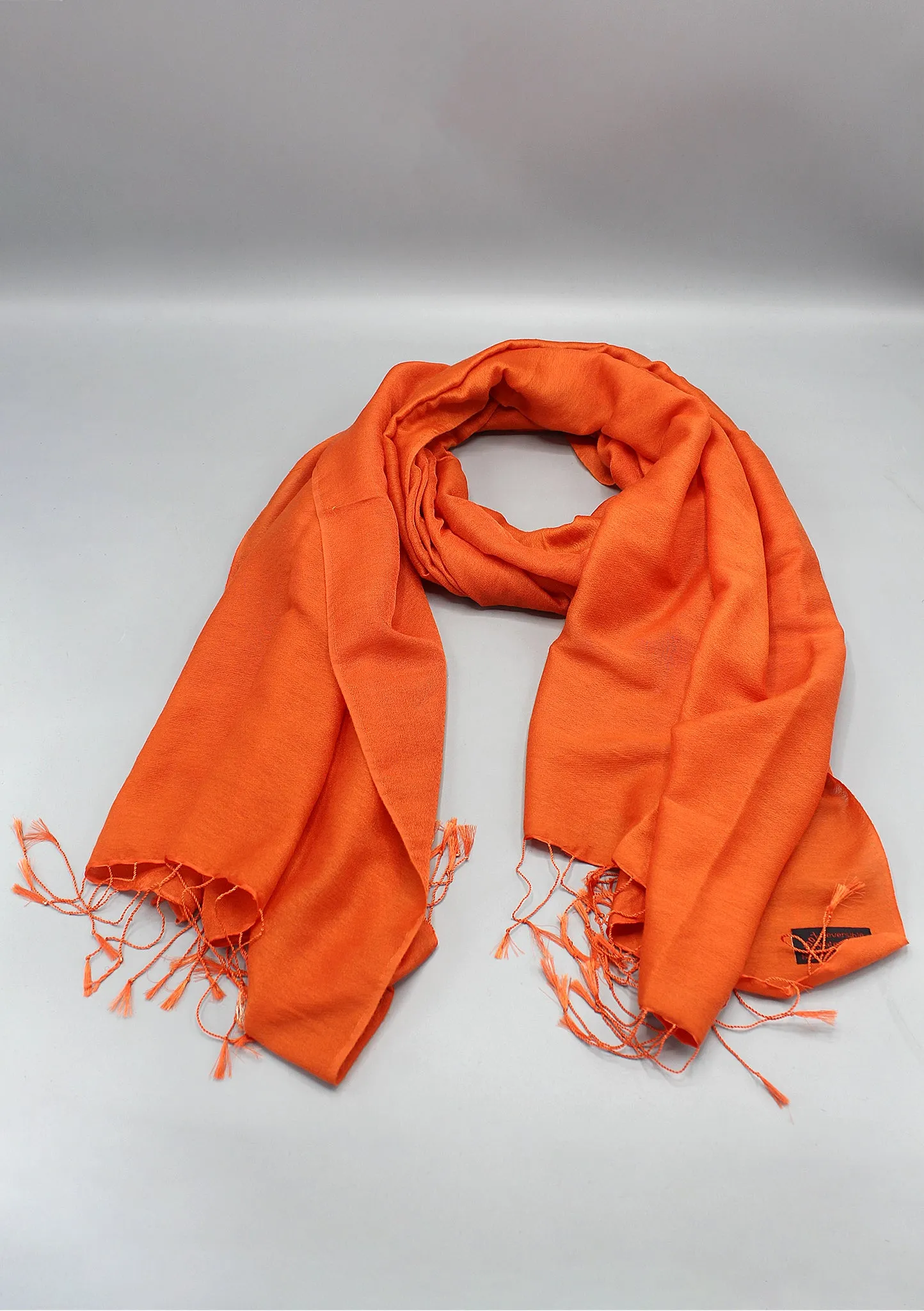 Brunt Orange Water Pashmina Shawl