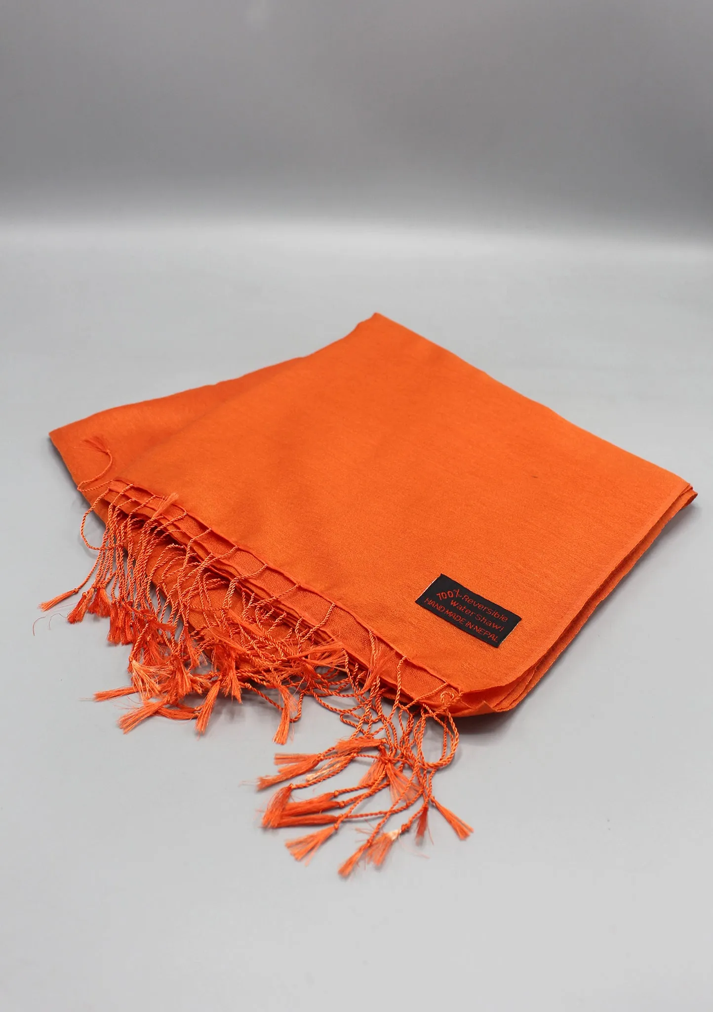 Brunt Orange Water Pashmina Shawl