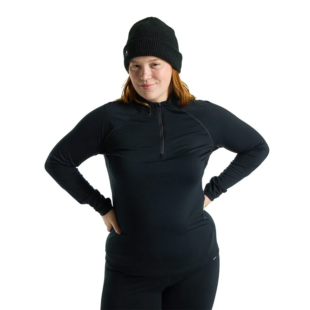 Burton Womens Phayse 1/4 Zip Thermal Top - True Black