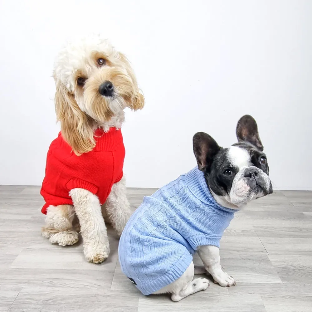 Cable Knit Jumper - Cornflower