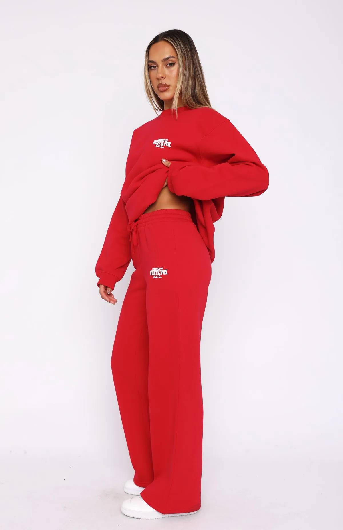 Capsule 9 Rodeo Crew Wide Leg Sweatpants Red