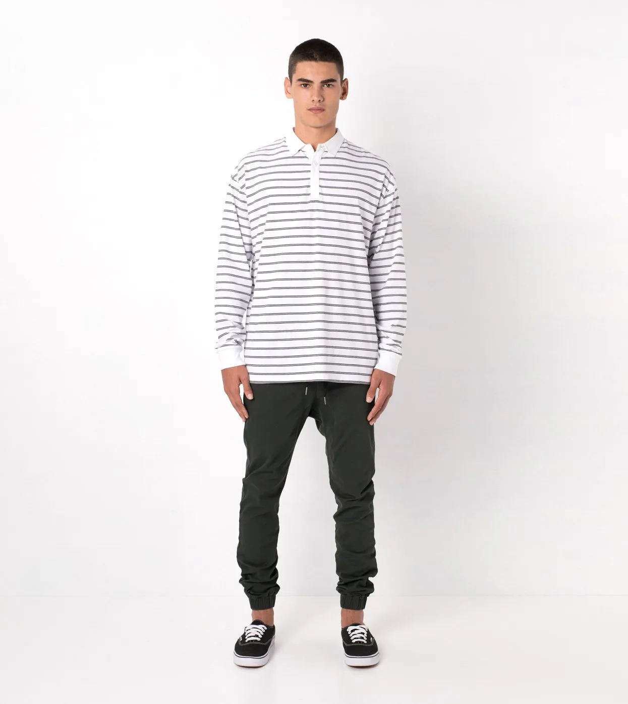 Channel Rugby LS Polo White/Black