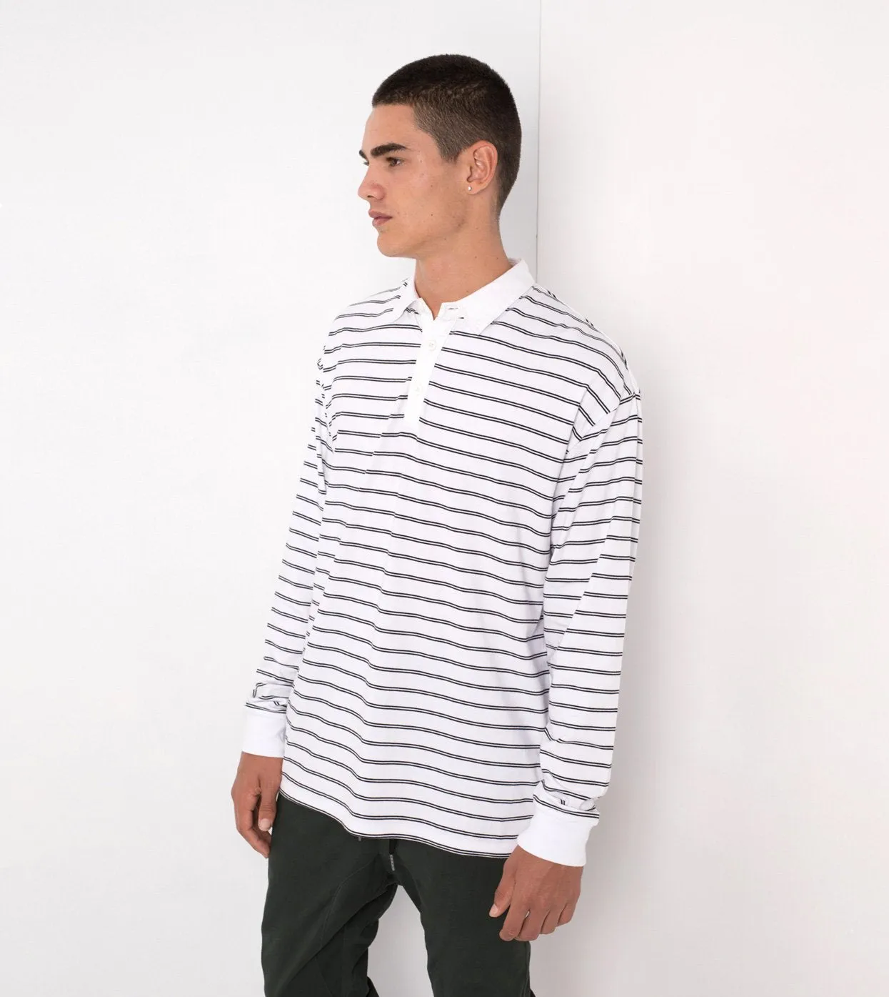 Channel Rugby LS Polo White/Black