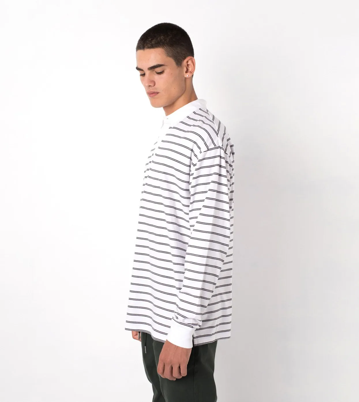 Channel Rugby LS Polo White/Black