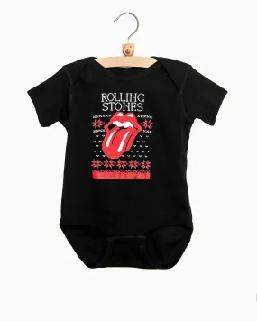 Children's Rolling Stones Norway Sweater Lick Black Onesie