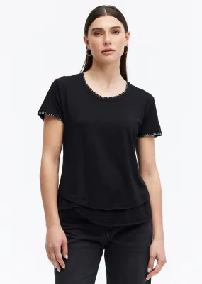 CHRLDR Whipstitch Ava Mock Layer T-Shirt