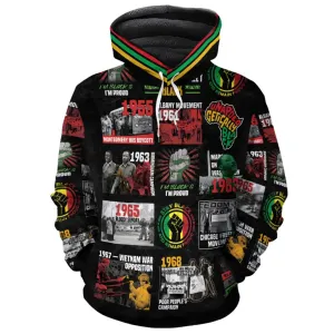 Civil Rights Movement Poster Art Premium Hoodie