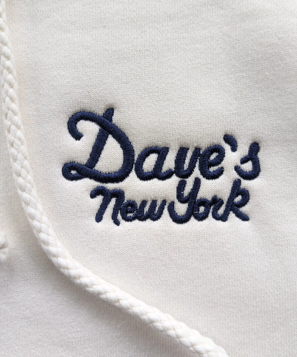 Dave's New York Vintage Logo Hooded Sweatshirt - Natural