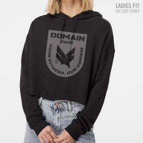 Domain Badge LADIES Cropped Hoodie (DCS001-AFX64CRP)