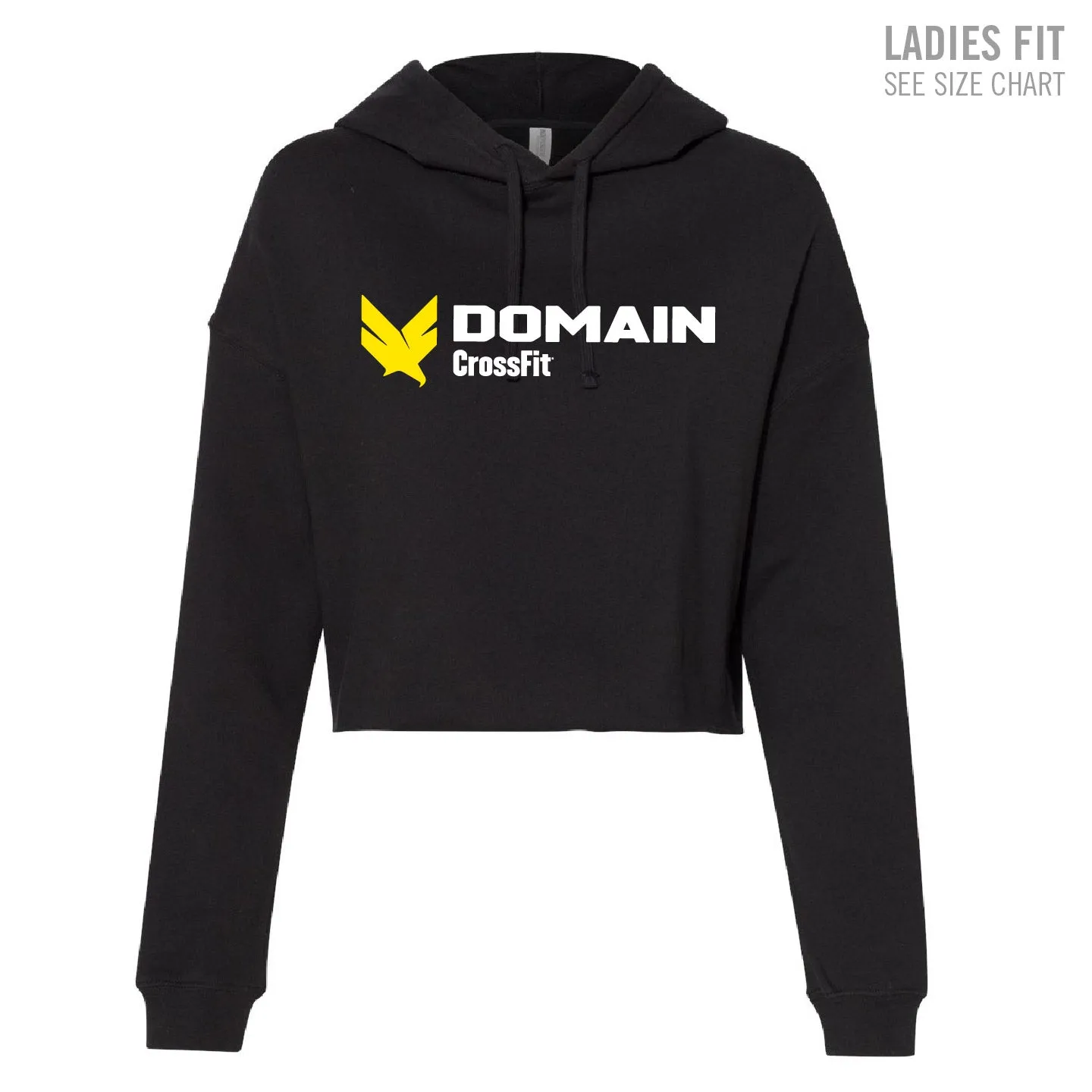 Domain Crossfit Logo Ladies Cropped Hoodie (DCT001-AFX64CRP)