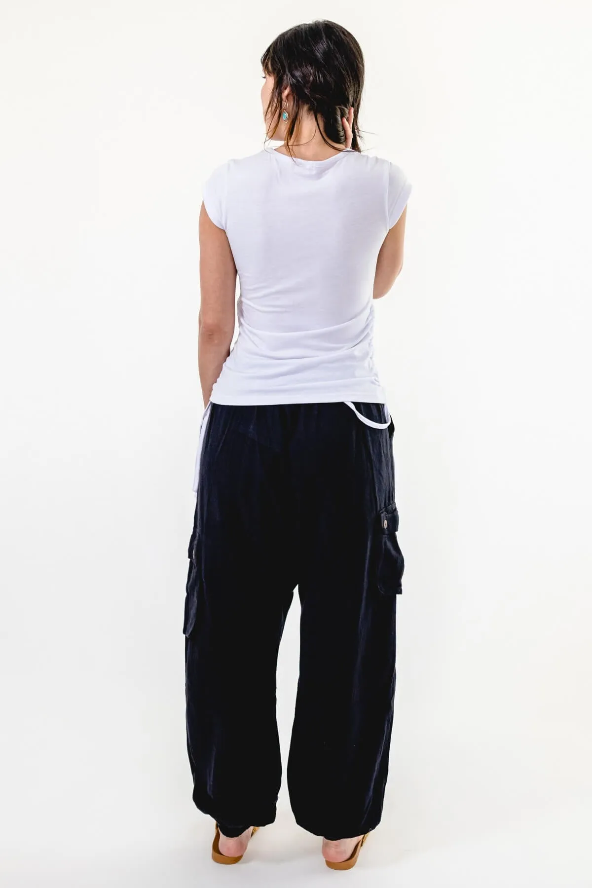 Drop Crotch Pants - Black