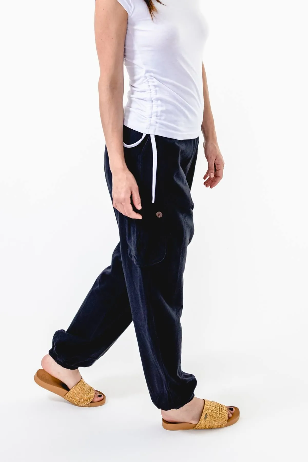 Drop Crotch Pants - Black