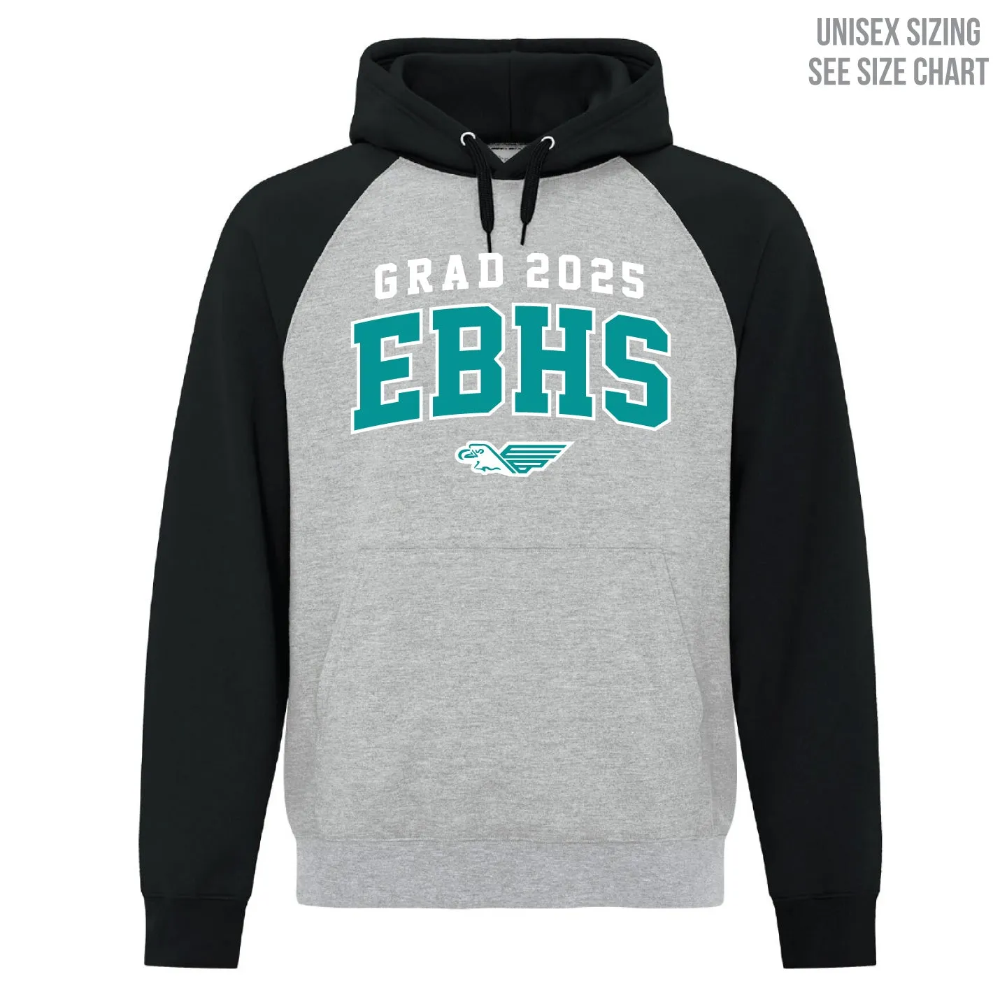 EBHS Grad 2025 Two-Tone Pullover Unisex Hoodie (EBG25T001-F2550)