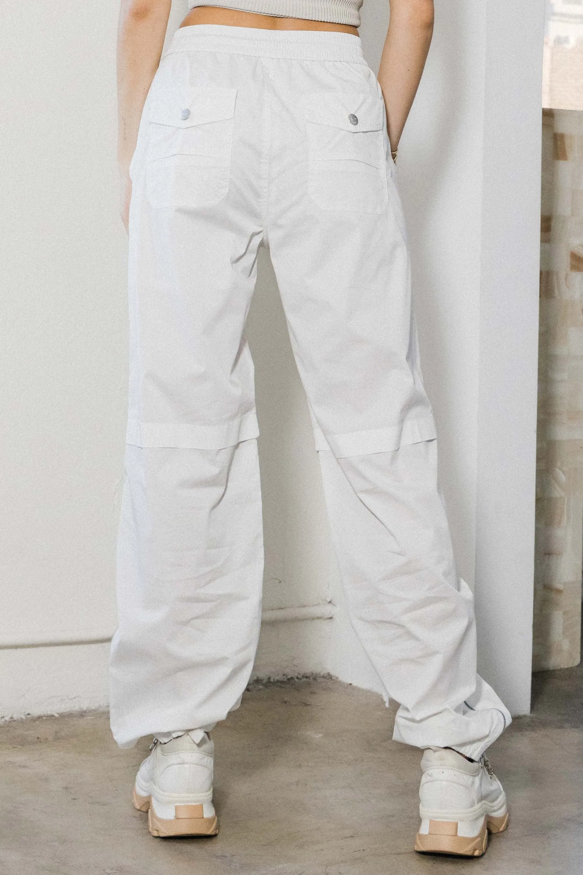 Elastic Waist Band Baggy Cargo Pants