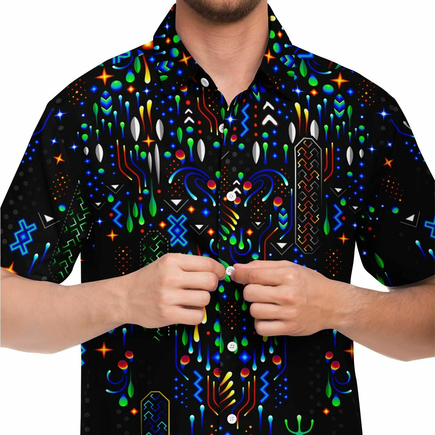 ELEMENTAL REALM Short Sleeve Button Down Shirt | TAS