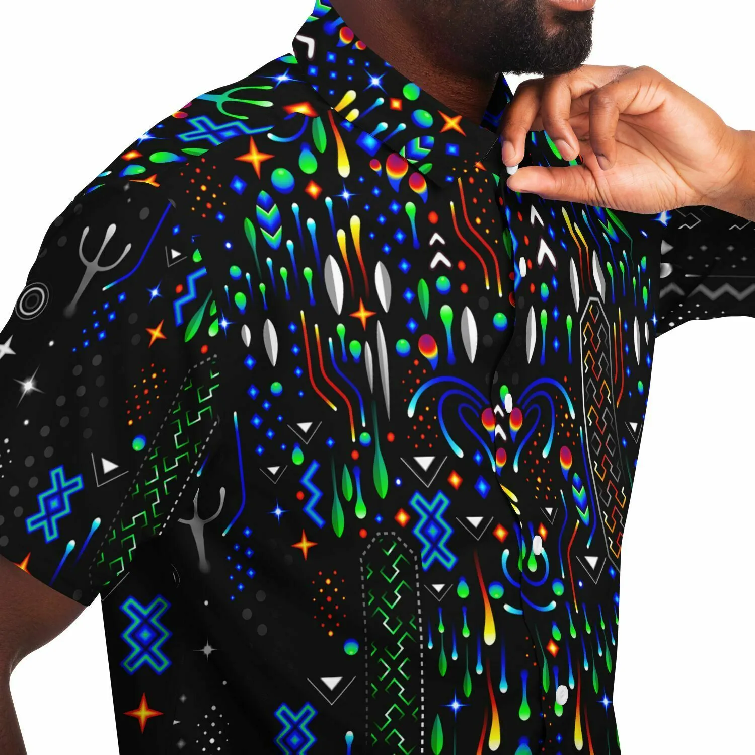 ELEMENTAL REALM Short Sleeve Button Down Shirt | TAS