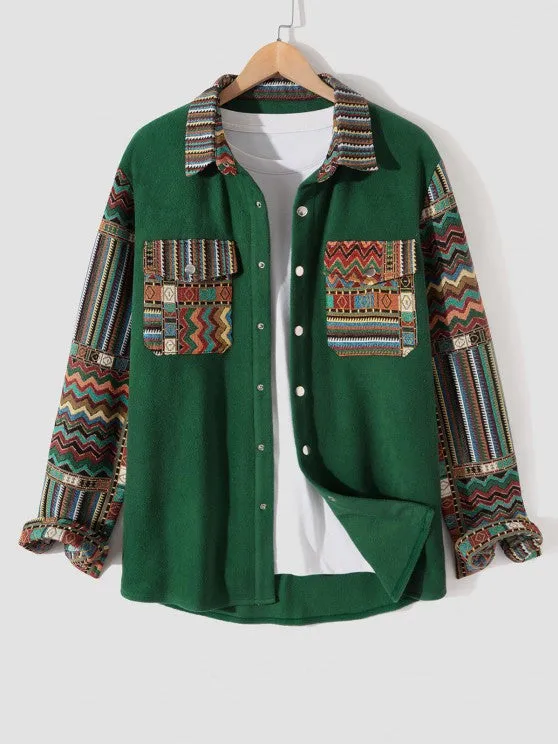 Ethnic Aztec Print Fleece Set