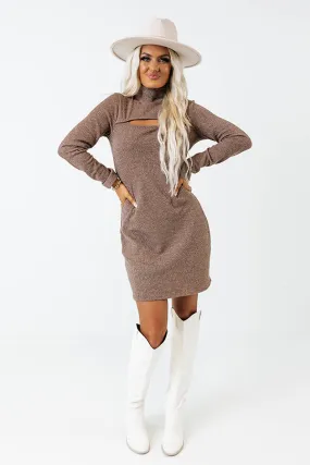 Fall Feels Sweater Dress In Hazelnut