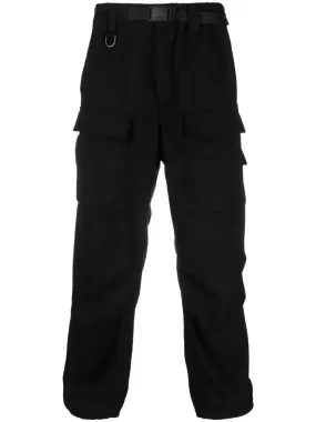 Flannel Cargo Pants - Black