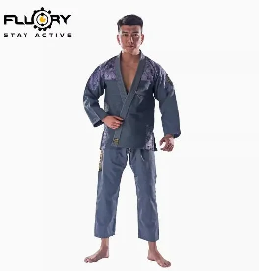 FLUORY BJJF02 JIU JITSU GI Size XS-XL GREY UNISEX